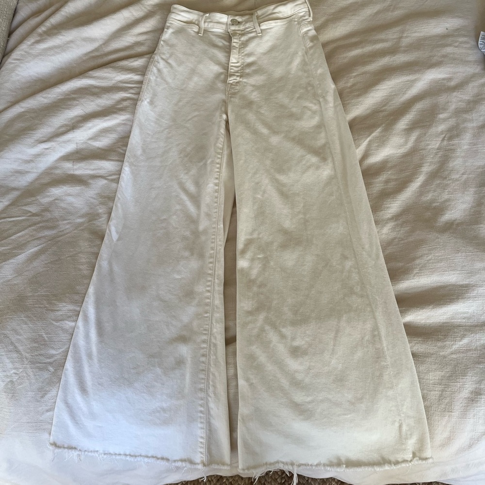 Mother Crop Wide Leg Jeans